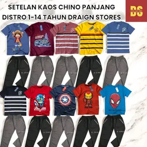 SETELAN KAOS ANAK DAN CHINO PANJANG 1-12 TAHUN / STELAN ANAK