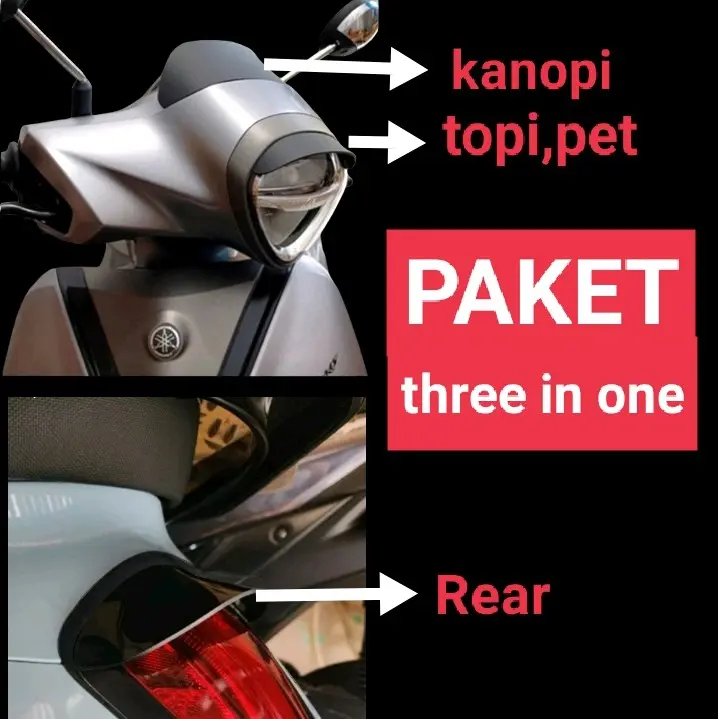 paket three in one filano, paket topi filano, kanopi filano, rear filano,