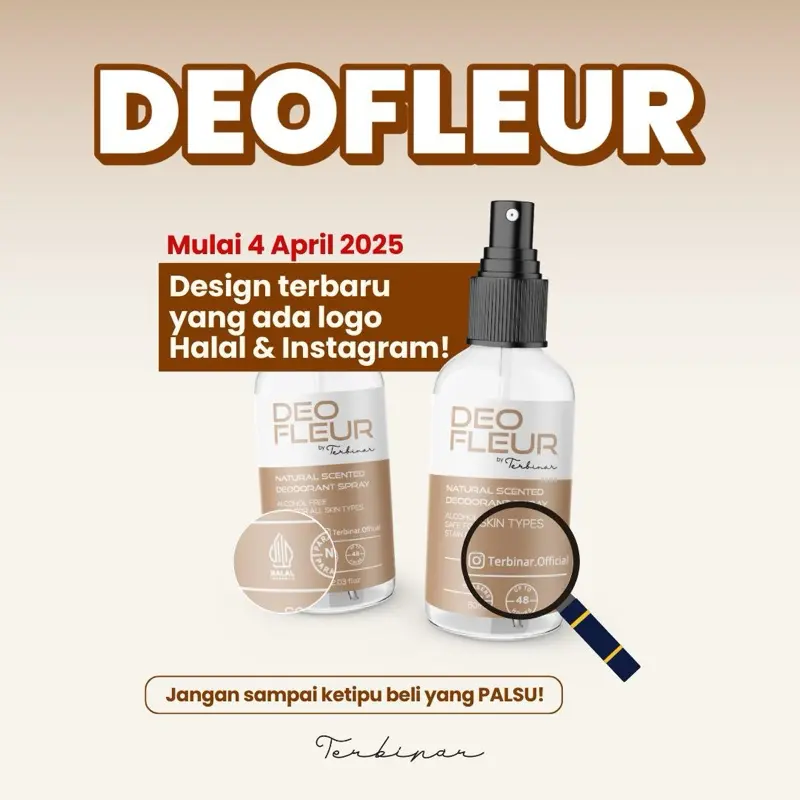 [OFFICIAL STORE] Deofleur by Terbinar // Deodorant Spray DEOFLEUR DEO FLEUR