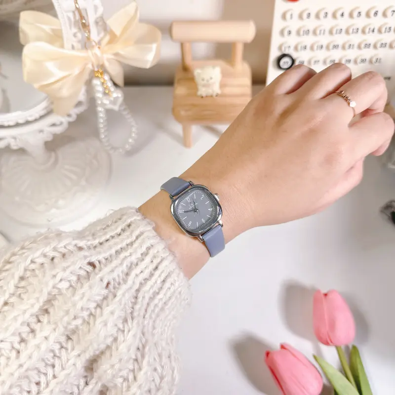 MYB | Helga | Jam Tangan Kulit Sintetis Free Box | Stainless 1