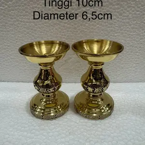Tatakan Lilin Kuningan Taiwan 4 inch
