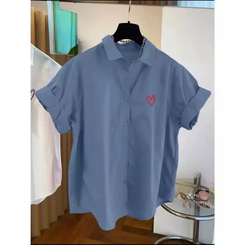 COD - Blouse Cotton - Atasan Kemeja Katun Wanita Casual 2