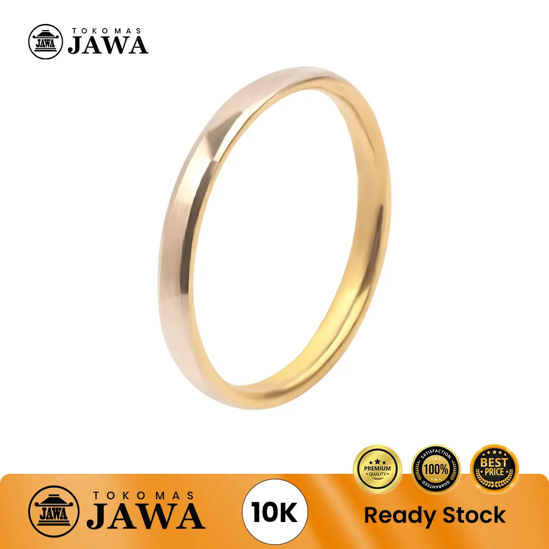 Cincin Emas Glassy Kadar 10 Karat Toko Mas Jawa - Estimasi berat  ± 0.5-2 gram