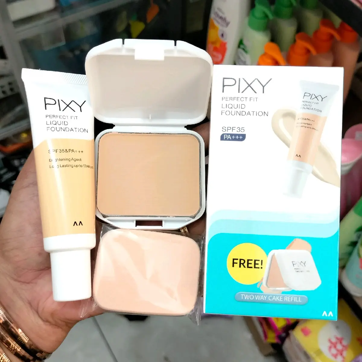 promo !! paket pixy foundation bedak refill free foundation pixy murah bangettt