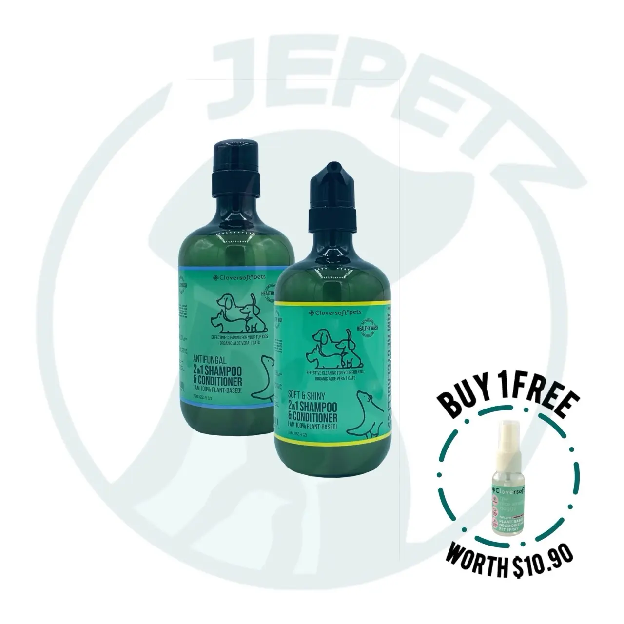 [CLEARANCE + FREE PET SPRAY] Cloversoft Plant Based 2 in 1 Pet Shampoo and Conditioner (For Dogs)
