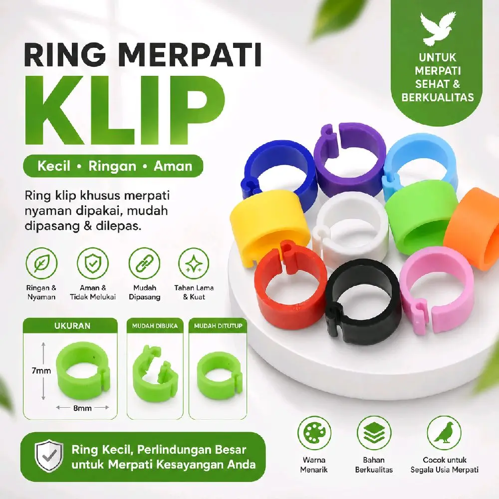 RING BURUNG MERPATI MODEL KLIP BISA UNTUK DEWASA