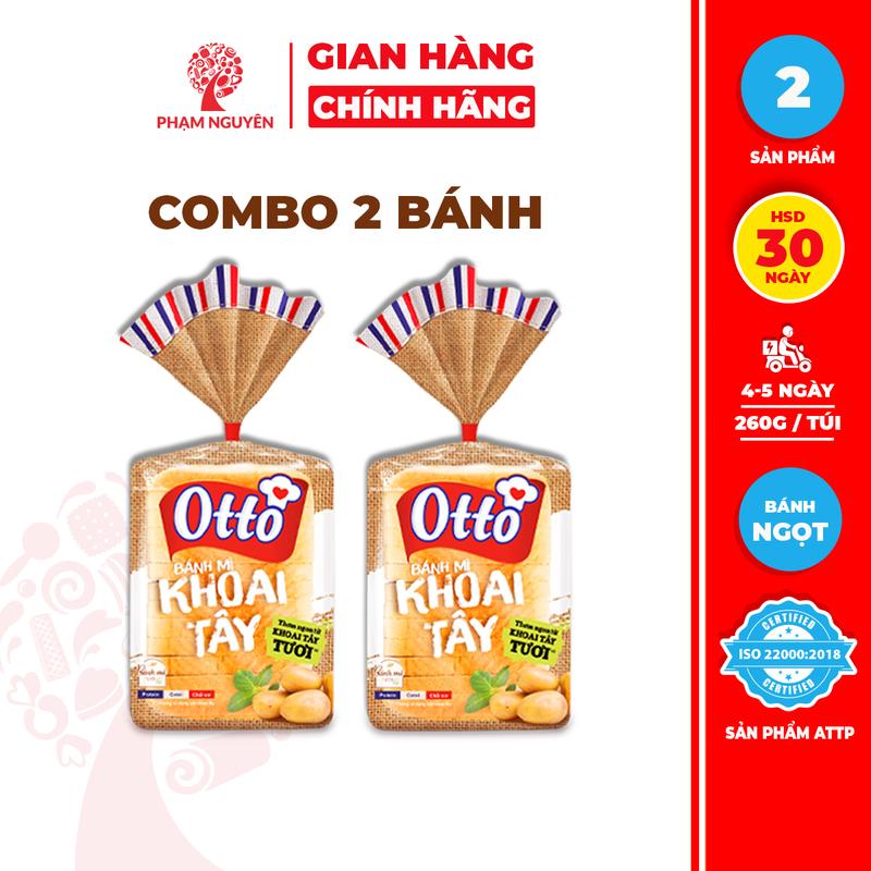Combo 2 Bịch Bánh mì Khoai Tây Otto | Bánh ăn sáng tiện lợi giàu dinh dưỡng | Thức ăn vặt | Snack Food[