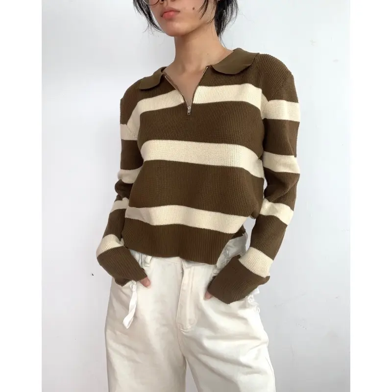 KNIT SALUR BERKERAH / POLOSHIRT STRIPE RAJUT