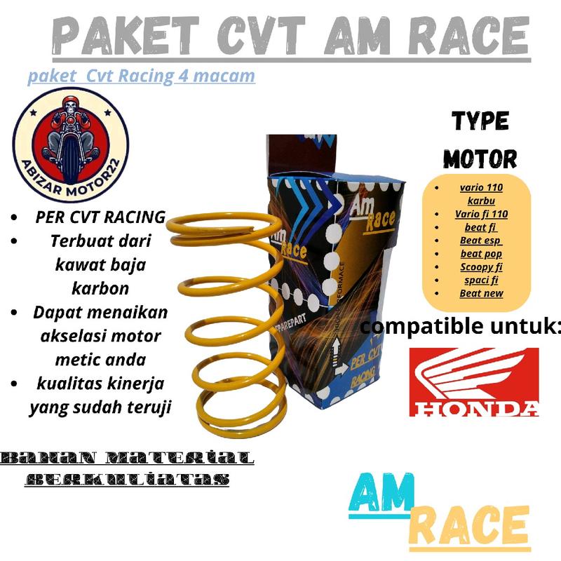 PAKET PER CVT RACING KIRIAN UPGRADE KAMPAS GANDA OTOMATIS VARIO 110 KARBU VARIO TECHNO BEAT FI ESP POP STEERT SCOOPY FI SCAAPY FI ROLER ROLLER RULER RULLER RACING 9 GRAM KIRIAN PAKETAN 1500 RPM Motor Motorcycle Motor Motorcycle 3