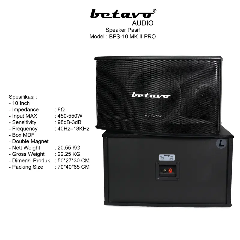 betavo Audio 1 Set 2 pcs Speaker Pasif 10 inch BPS 10 MK II Pro 4