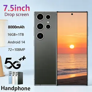 [COD Instant] Smartphone Kamera 72MP+108MP Android 14 8GB+256GB 5G Layar 7,5 Inci Baterai 8000mAh Layar Super AMOLED dengan Touch Sampling 480Hz Mobile Phone Gaming Cooling System Pro Baterai 8000mAh Bisa COD