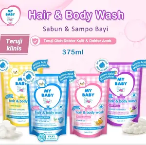 My Baby Hair & Body Wash 2in1 / Sabun mandi cair 375/400ml Bayi