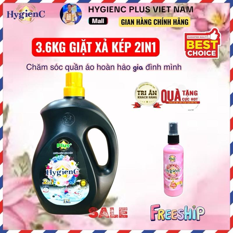 HygienC x Có quà Can To 3.6Kg Nước giặt xả cao cấp Hàng CTY có hóa đơn chứng nhận đầy đủ- Làm sạch sâu thơm lâu mềm vải tiết kiệm có thêm quà tặng