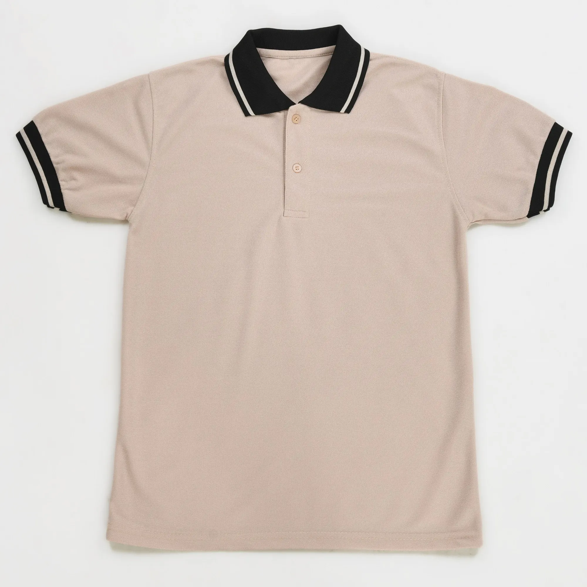 KaosPolos88 Kaos Polo Pria Polos Kerah Kombinasi Cream | Kaos Pria Polos Berkerah Cream Baju Cowok Keren Atasan Dewasa