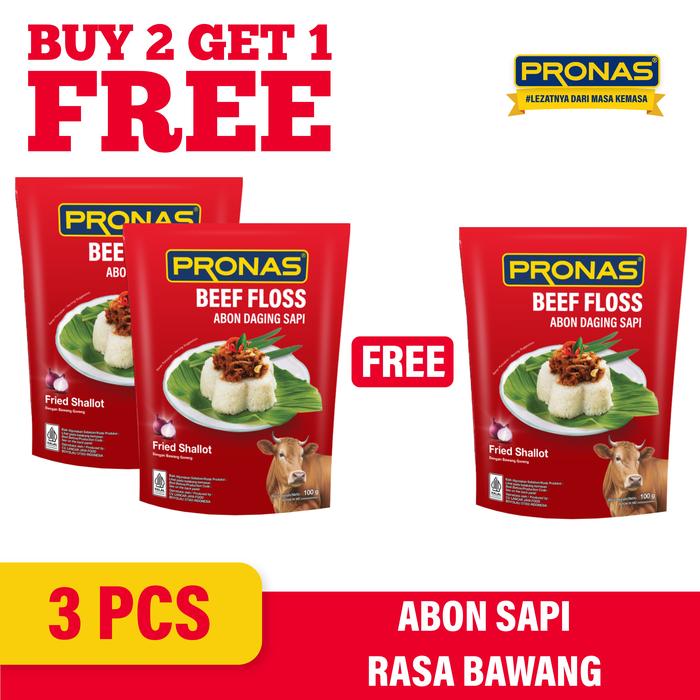 Gambar PRONAS Abon Bawang 100 gr Buy 2 Get 1 dari Pronas Indonesia Kota Bekasi Tokopedia