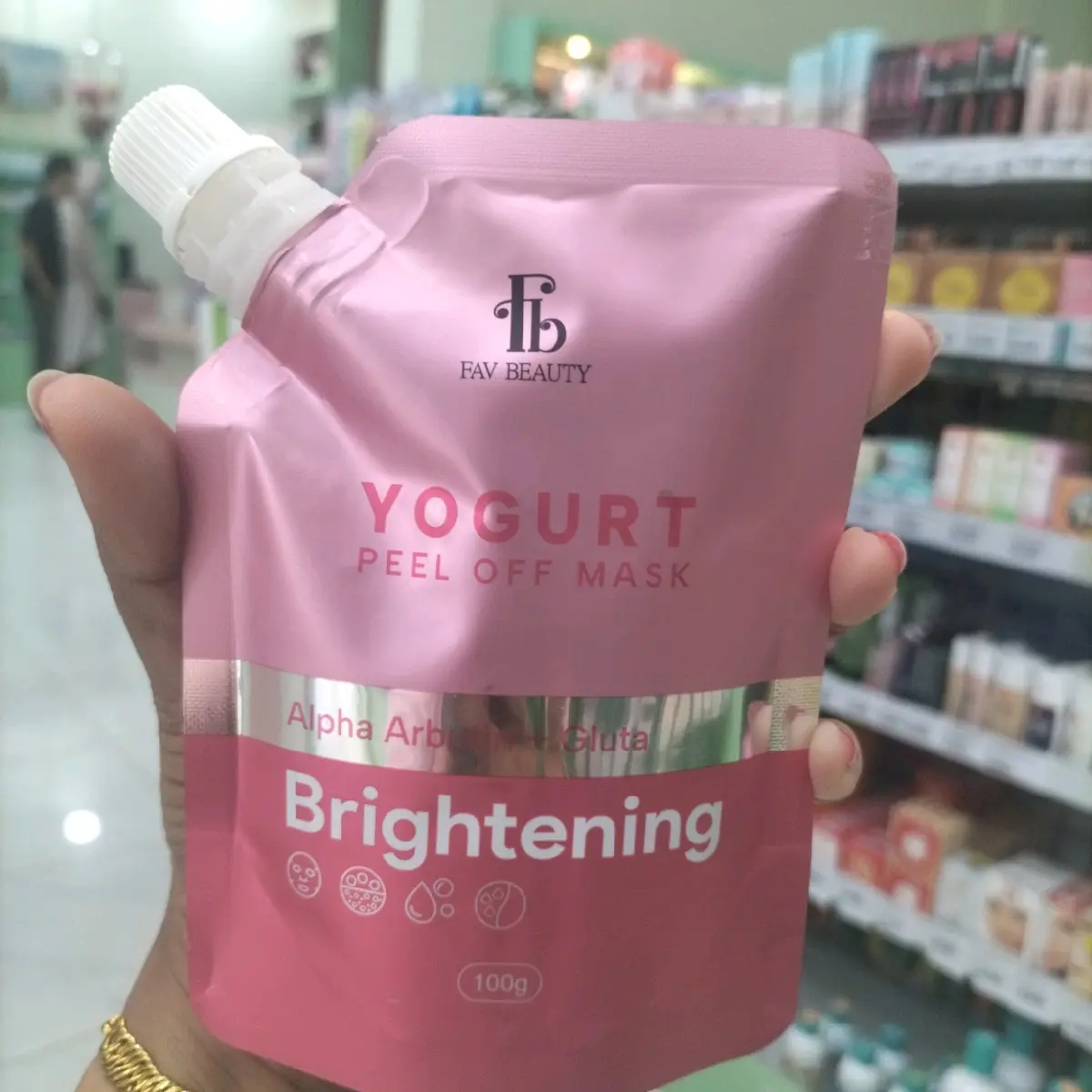FAV BEAUTY Masker Peell off mask  Wajah Perawatan Komedo Muka Pencerah Mencerahkan