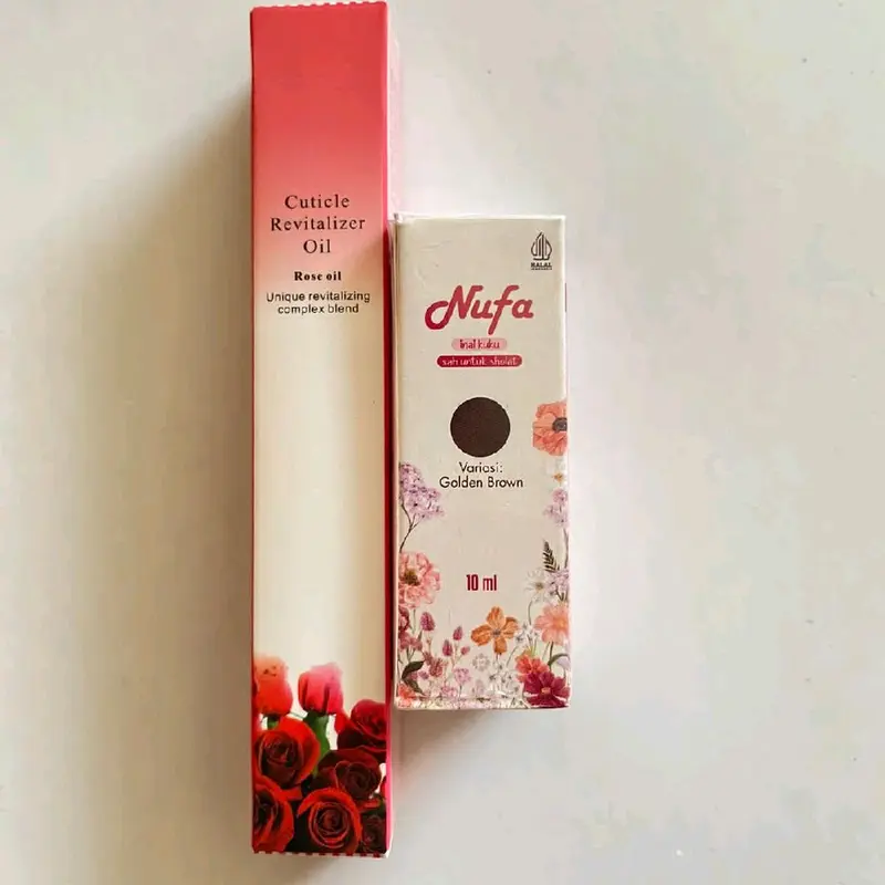 NUFA INAI KUKU kutek halal sah shalat- nufa henna muslimah Serum Vitamin Nail Art Polish 4