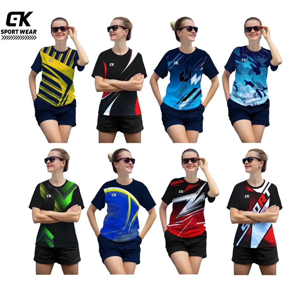 (COD) Kaos olahraga baju ATASAN Volly Jersey sepakbola bukutangkis futsal printing pria/wanita Terbaru SIZE M L XL