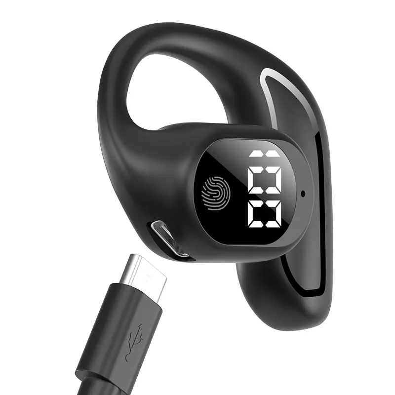 Tai Nghe Không Dây Bluetooth, FN98, Một Tai, Thiết Kế Thời Trang, Cảm Ứng, Màn Hình Kỹ Thuật Số LED 5.3, Nút Tai Giảm Tiếng Ồn, Tai Nghe Nhạc Bluetooth TWS, Thời Lượng Pin Dài 20 Giờ 6