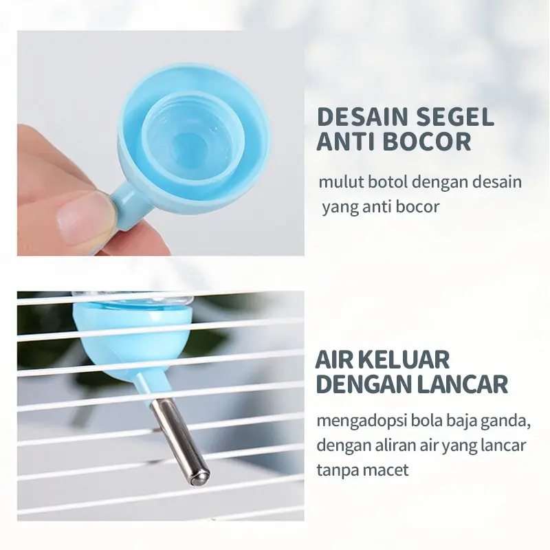 Botol Minum Kucing Kelinci 80ml Botol Air Hamster Portabel Tempat Minum Botol GANTUNG PET DRINKING BOTTLE 5