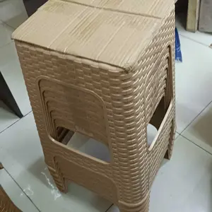 Mall Perabot | Kursi Bakso Plastik Motif Rotan Anyam Premium Tebal Kuat – Bangku Tinggi Serbaguna Cafe Rumah Makan Minimalis