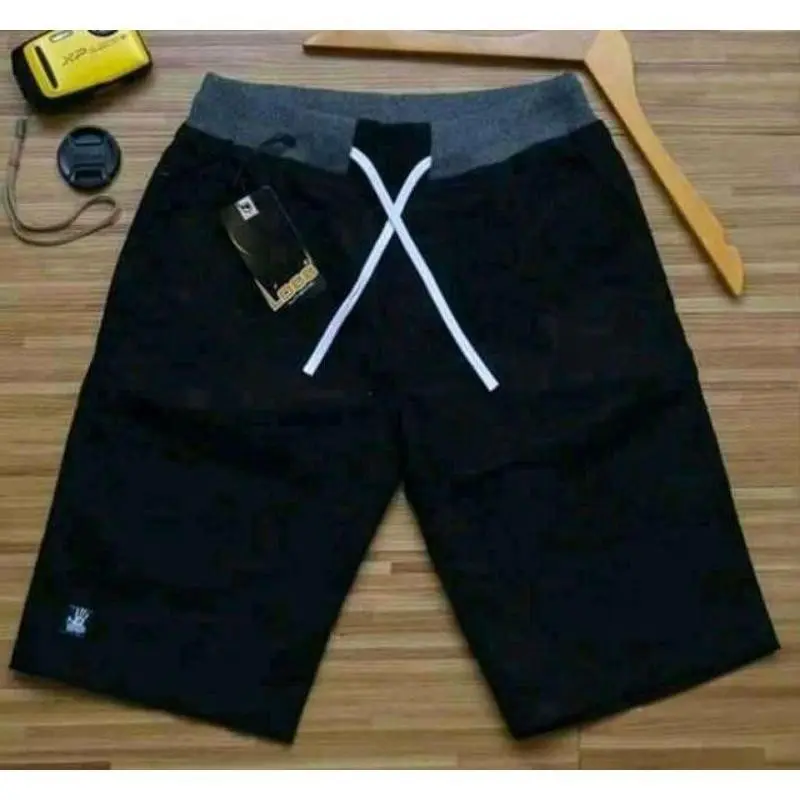 ( PAKET 4 PCS ) Celana chinos pendek anak laki laki perempuan 1-13 tahun Hitam Laki-Laki 2