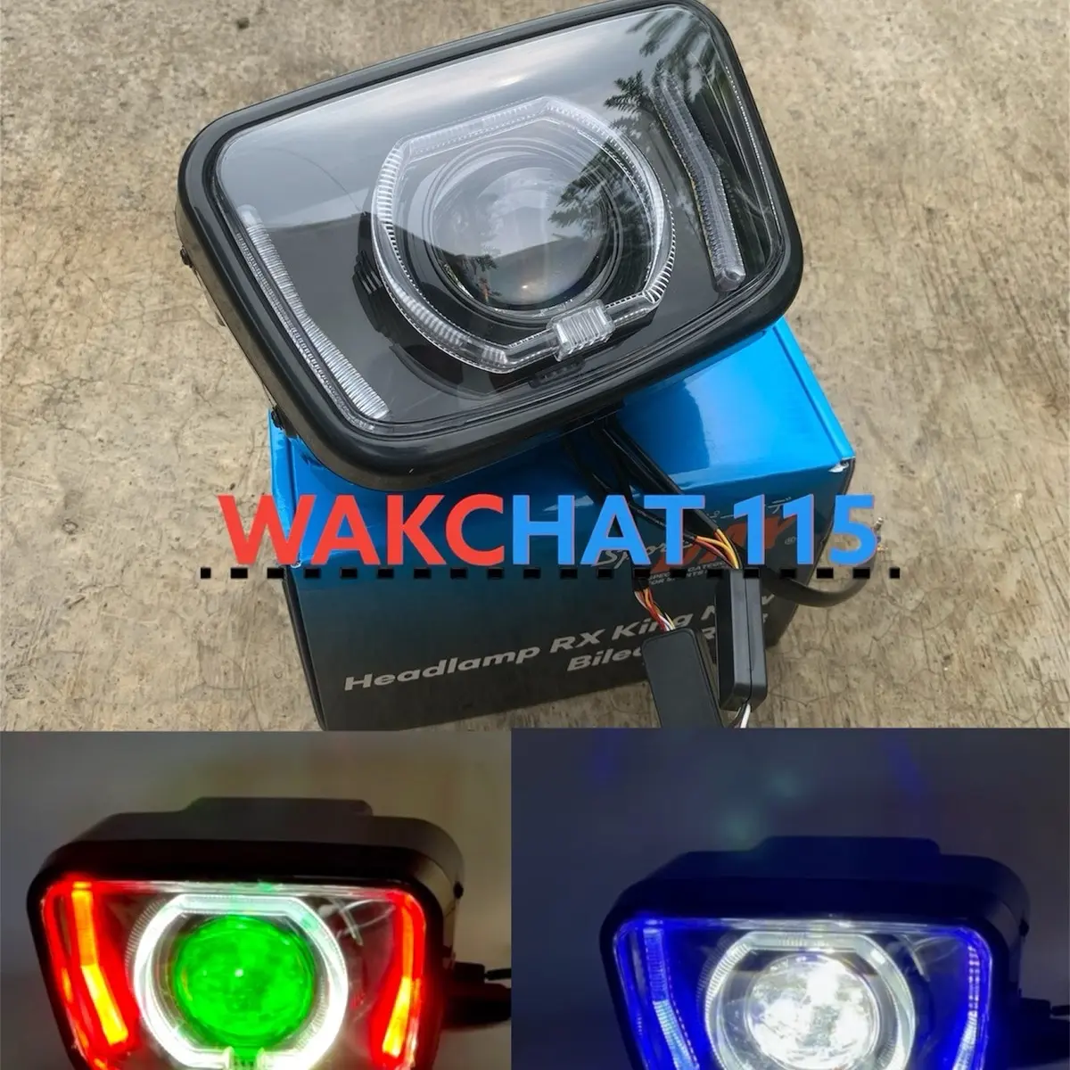 Lampu BILED Oval RX King RXKing New RXS RGB Fullset Tinggal Pasang