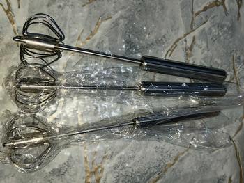 Product Review of Semi-automatic Mixer Egg Beater Manual Self Turning Stainless Steel Whisk Hand Blender Egg Cream Stirring Kitchen Tools from 👑**👑 0