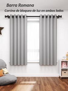 137cm*230cm Cortina de Bloqueo de Luz para Barra Romana Compuesta de Dos Caras  Bloqueo de Luz Total  Protección contra el Sol y Aislamiento Térmico Variedad de Colores Disponibles Fácil Instalación