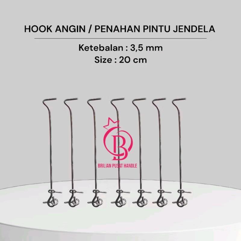 Penyangga Jendela Kotak & Bulat Premium Tinggi dari Besi - Warna Putih & Kuning 0