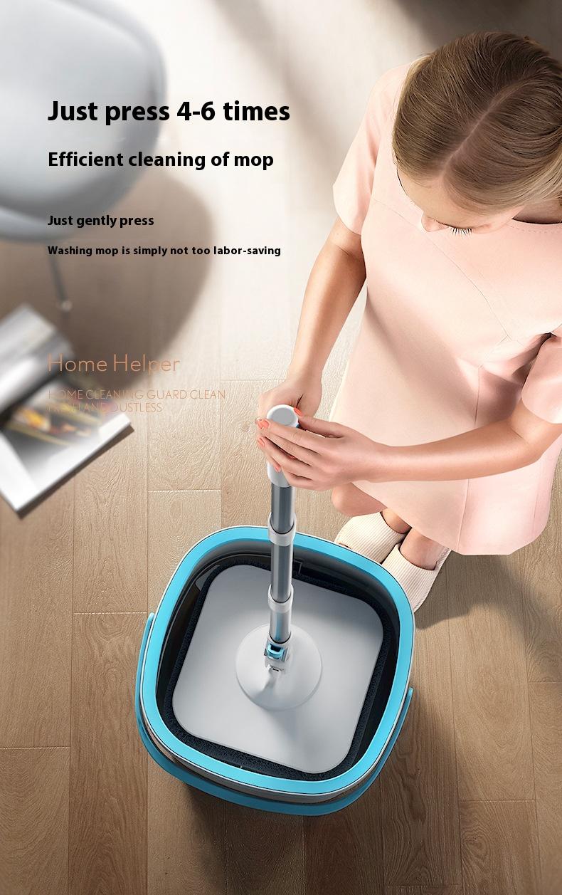 Product Introduction of SG Ready Stock Rotary Mop Sewage separation 2-in-1 Single bucket square mop head pad No hand washing required 19