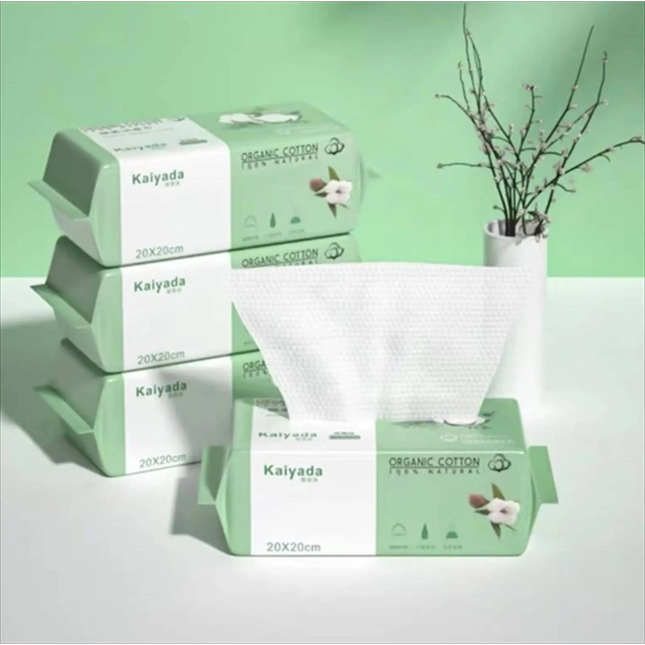 Cotton Facial Tissue Disposable Face Towel Handuk Muka Sekali Pakai isi 100 lembar Kapas Wajah