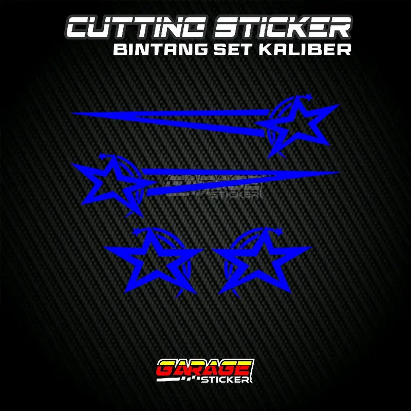 Stiker bintang isi 4 cutting sticker set universal all motor promo 7