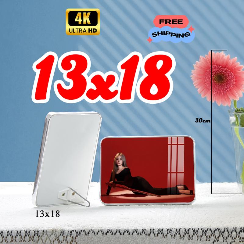 Khung Ảnh 13x18 Để Bàn Tráng Gương 4k chất liệu cao cấp, Hỗ trợ chỉnh ảnh, tăng nét và làm mịn trước khi in