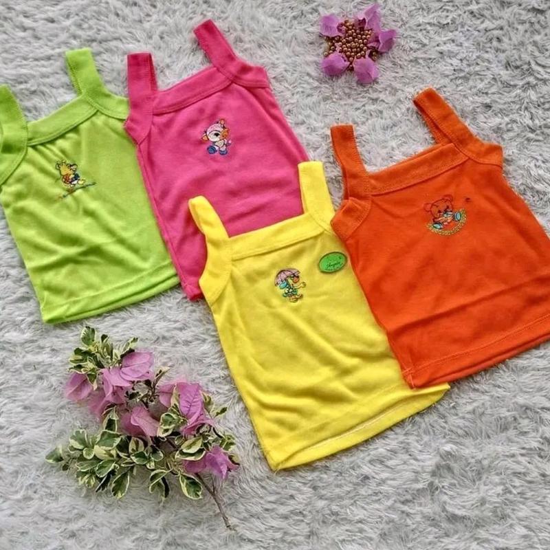 Grosir 1 Lusin (12 Pcs) Kaos Dalam Anak Singlet Anak Enji Stabilo Bordir Murah Fashion 5