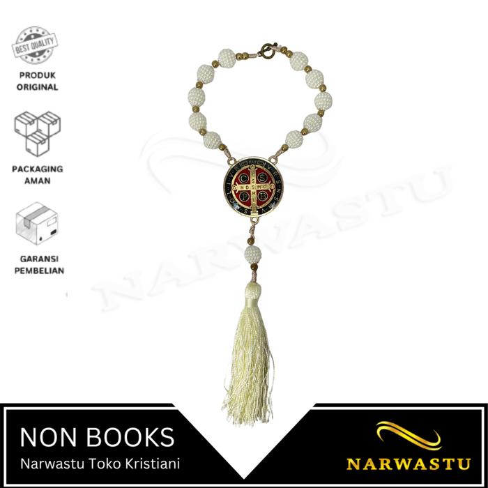 Gambar NARWASTU - Gantungan Mobil Pearl Putih Rumbai-rumbai - VLT035 dari Narwastu Toko Kristiani_NEW Kab. Sleman Tokopedia