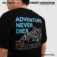 Gambar AVTECH - T-Shirt Kaos Lengan Pendek Pria Wanita Outdoor Casual Cotton Combed - EVEREST MOUNTAIN - Hitam, M dari Avtech Adventure Technology Kota Administrasi Jakarta Timur 4 Tokopedia