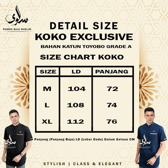 Product Introduction of Baju Koko Kurta Dewasa - Baju Koko Pria Lengan Pendek Material Catton Adem Serap Keringat 0