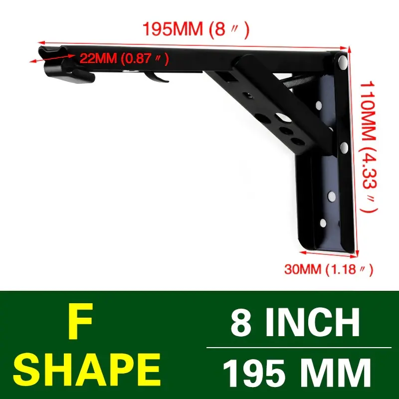 COD XIDA Bracket Siku Rak Dinding Penyangga Stainless Steel 60kg 2 PCS - NED-6112 Terbaru 7