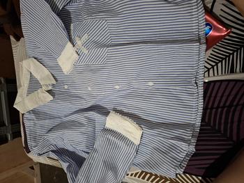 Product Review of Lulu blouse strip salur premium LD 110 120 130 140 kemeja crop jumbo from R**i 2