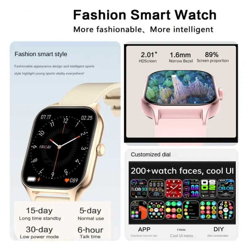 GTS4 Jam Tangan Pintar 2025 Hadiah Panggilan Bluetooth Jam Tangan Pintar Dial Sentuh Musik Pelacak Kebugaran Jam Tangan Olahraga Tali Logam 5