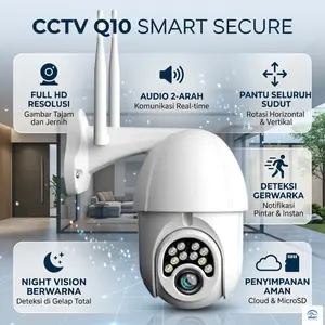 Camera CCTV Q10 V380 Smart Camera HD 1080P IP CCTV Outdoor Indoor CCTV Wifi
