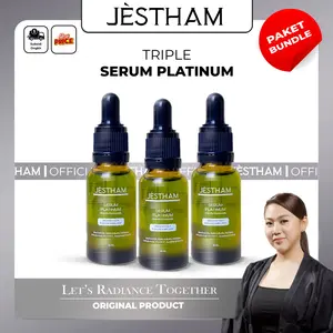 Jestham Triple Serum Platinum - Perawatan Wajah Mencerahkan dan Mengencangkan