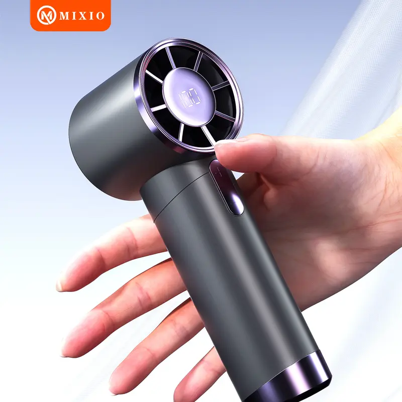MIXIO GS-02 Kipas Angin Turbo Portable Handheld Rechargeable Mini Fan High Speed 10000RPM 6