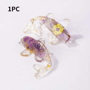 天然クリスタル石の金魚像、レイキヒーリングフィギュア、家庭用・オフィス用の風水装飾、ユニークなプレゼントアイデア