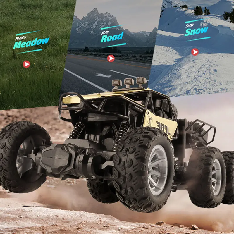 Mobil Remote Control RC Off Road Skala 1:18 6 Roda Hi-Q Remote Control Car dengan Charger Mainan Anak Mobilan Remot 2