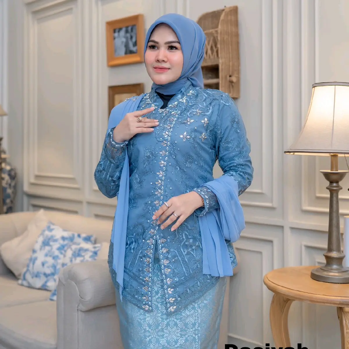 Stelan Kebaya Dasiyah tulle selendang lepas pasang Full Puring Full iner