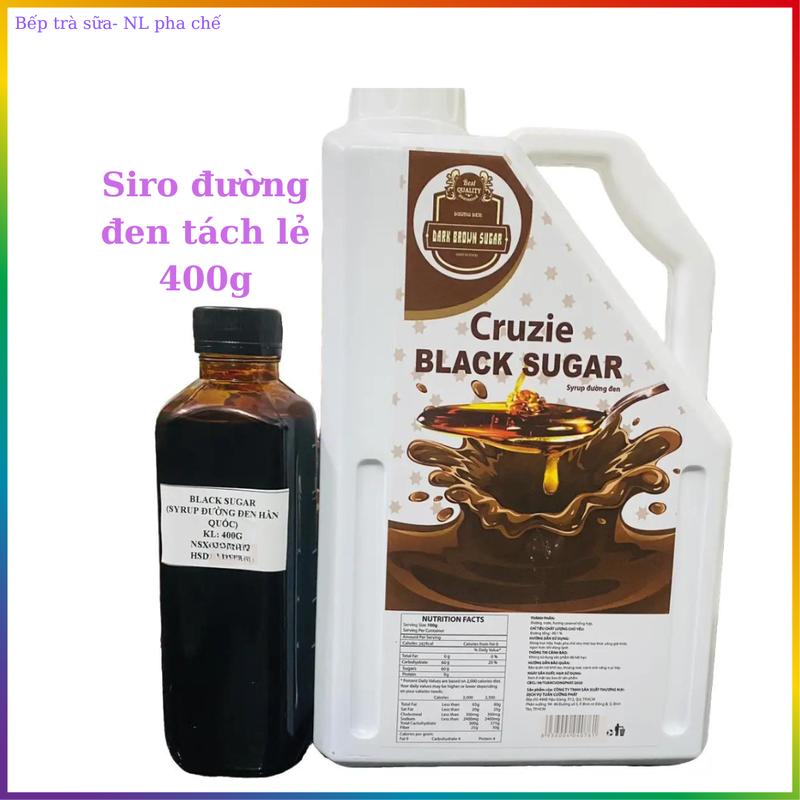  siro  syrup đường đen hàn quốc chai 400g  tách lẻ từ can 2 lít  