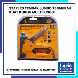 Staple Gun Tembak 3 in 1 Way JINSHUN Jok Hekter Staples Steples KUAT KOKOH