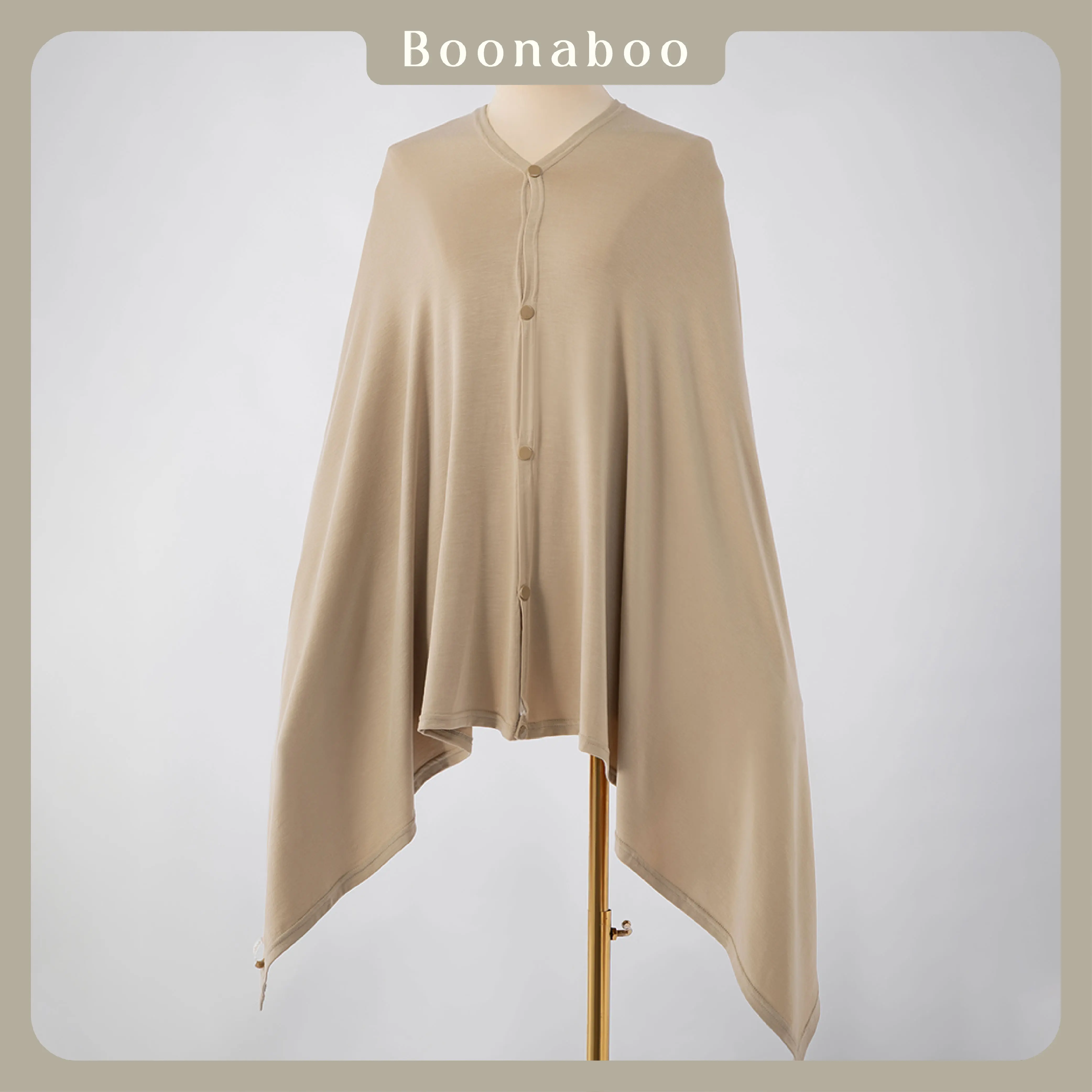 APRON MENYUSUI | NURSING COVER | BOONABOO SIMPLY NURSING APRON TENCEL FULL COVER BEIGE